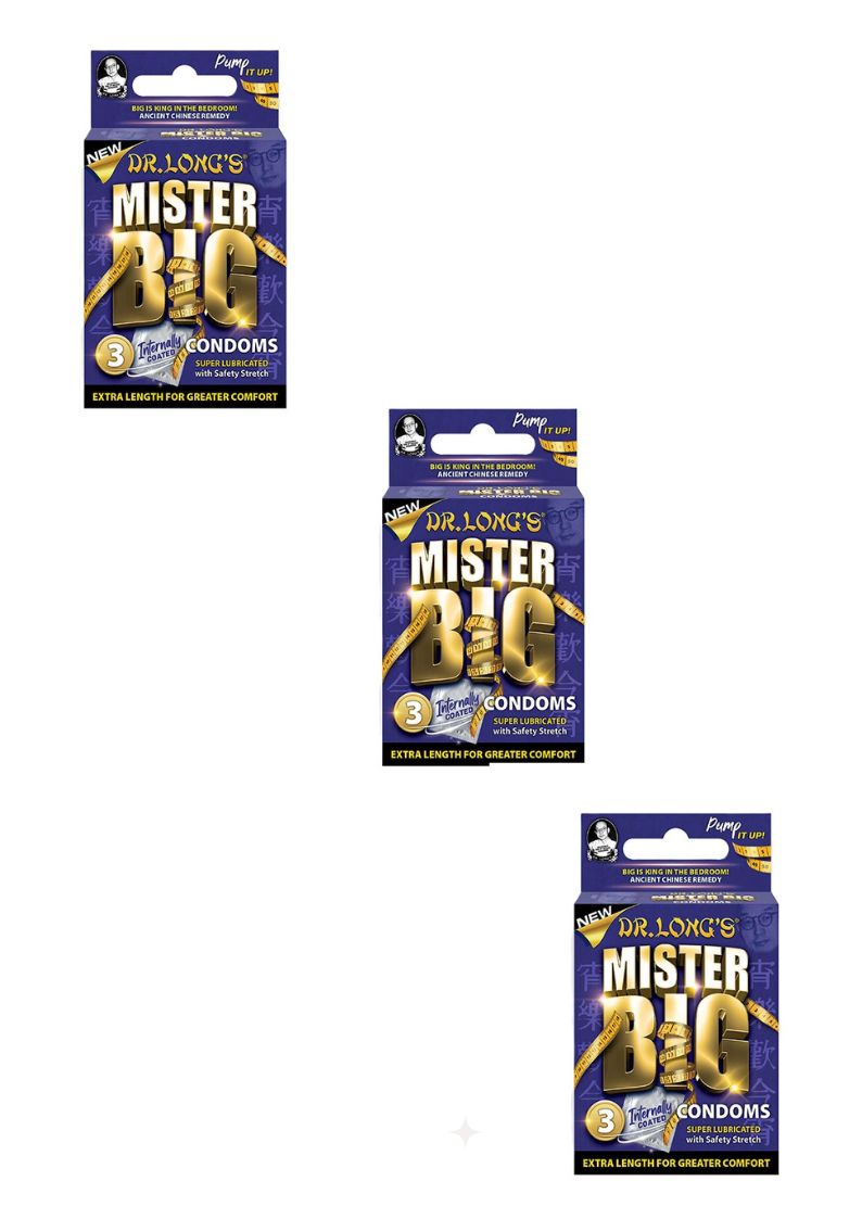Dr Long's Mister Big Condoms (9 Pack)