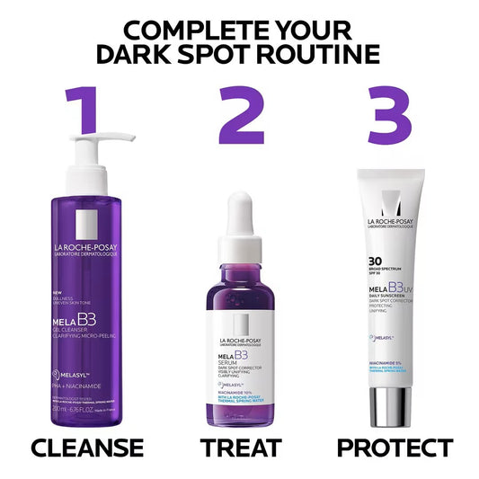 La Roche‑Posay MELA B3 Routine - Cleanse, Treat, Protect
