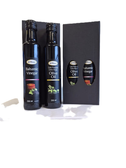 Premium Gourmet Gift Set - Extra Virgin Olive Oil & Balsamic Vinegar Cheese Board